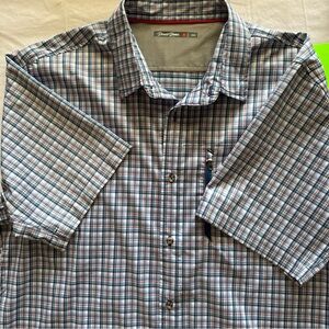 Desert Dunes 2XL Plaid Men's Shirt with zipper pocket